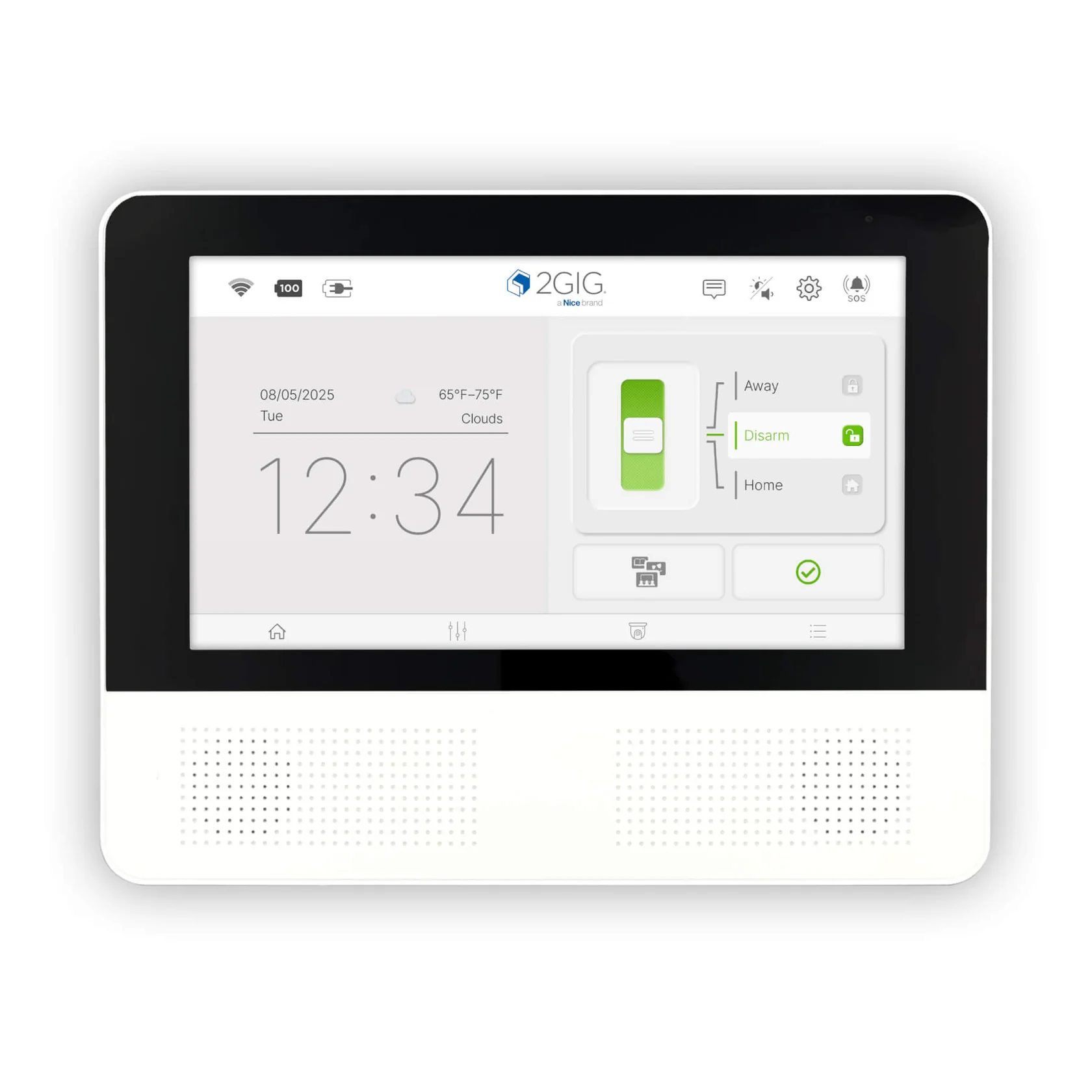 2GIG GC3 home security system panel